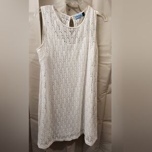 Cynthia Rowley sleeveless lace dress with sleeveless tank dress underneath XL